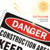 2 Pack "Danger - Construction Area, Keep Out" Sign, 10"x