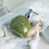Colias Wing Ceramic Retro Snail Shape Soap Dispenser with Plastic