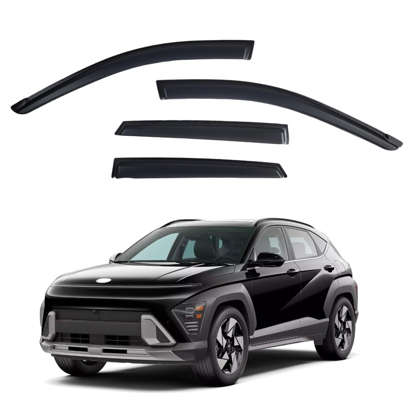 YLSCOO Window Visors Rain Guards fits 2024-2026 Hyundai Kona, Out-Channel