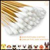 eyxformula 6 Inch Long Cotton Swabs for Pet Cleaning, Bamboo