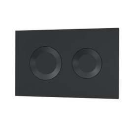 nuie XTY009PR4 Bathroom Accessories Modern Dual Flush Plate with Round Buttons, 267 x 170 x 11mm, Matt Black