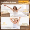 fomobest Wooden Digital Alarm Clock, 0-100% Dimmer, Dual Alarm Settings,