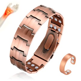 Cigmag 3X Copper for Men Triple Ultra Strength Magnetic 99% Pure Copper Gift Set Adjustable
