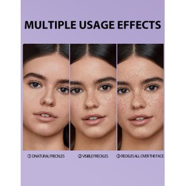 Erinde Freckle Stamp, Natural Lifelike Faux Freckles Pen, Long - Lasting & Waterproof Quick Dry Fake Freckle Stamp, Face Freckle Stamp Pen Makeup, Sweatproof Magic Freckles Stamp Marker