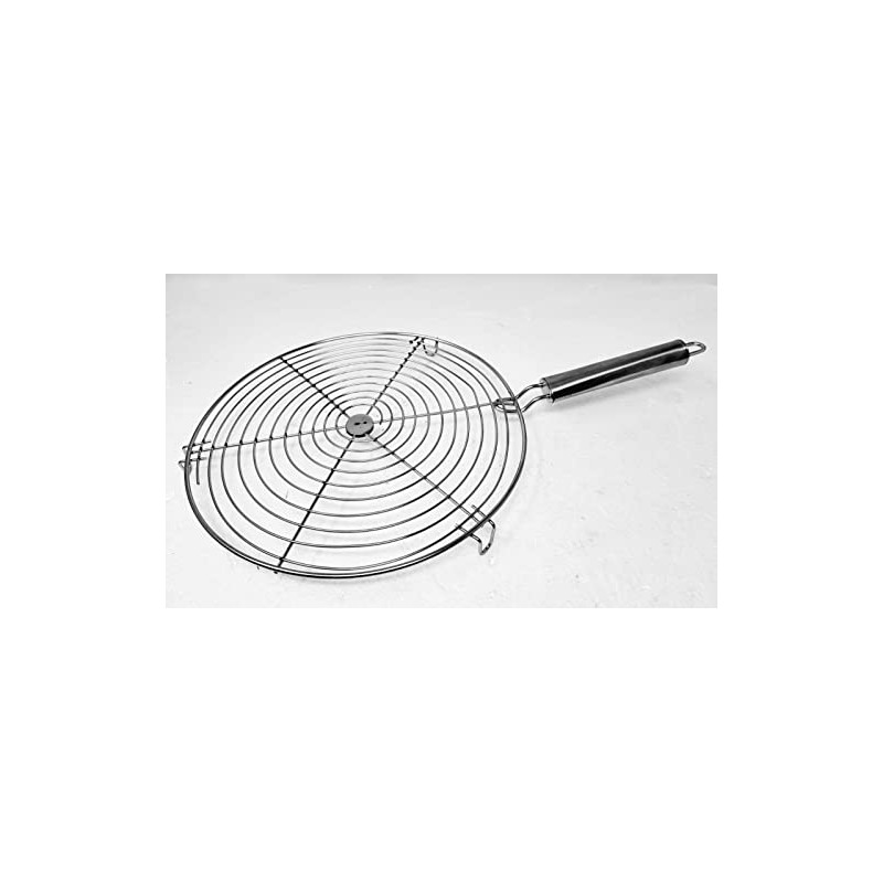 Tabakh Stainless Steel Round Papar Roast and Toast Strainer, Papad