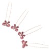 Ipetboom 4pcs U-shaped Rhinestone Butterfly Hair Pin Girls Hair Clip