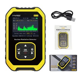 Geiger Counter Nuclear Radiation Detector. Portable Handheld Radiation Dose Alarm with LCD Display, and Beta Gamma X-ray Rechargeable Radiation Monitor Meter, 5 Dosage Units Switched