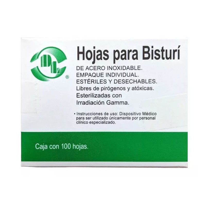 DLP Hoja Para Bisturí Acero Inoxidable Calibre 23 Caja 100