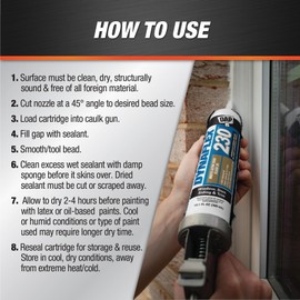 DAP Dynaflex 230 Pro Elastomeric Sealant, White WT099, 10.1 Oz (7079807102)