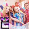 Sahjzk Glow Party Invitations, 20 Double-Sided Fill-In Neon Themed Glow