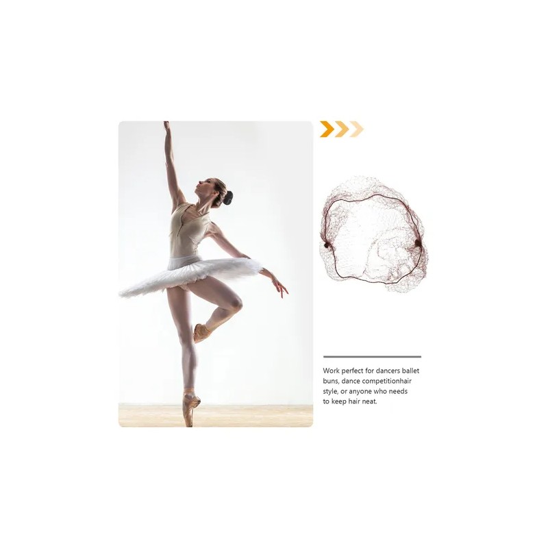 50 Redes Para El Cabello De Malla Elástica Invisible (café)