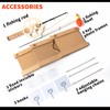 RELIY Wood Fishing Pole Wall Decor with 3 4”X4” Frames,