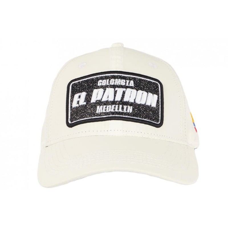 Cap El Patron White Streetwear Rhinestone Black Medellin Colombia Baseball