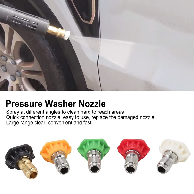 Sorandy Pressure Washer Nozzle Tips Multiple Degrees, 1/4 inch 5
