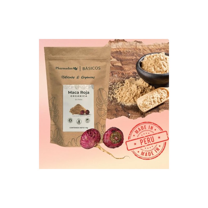 Maca Roja Orgánica, 1 kg, Peruana 100% Pura