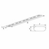 NANKAI 0035 Aluminum General Purpose Stay, Straight 4.9 x 0.7