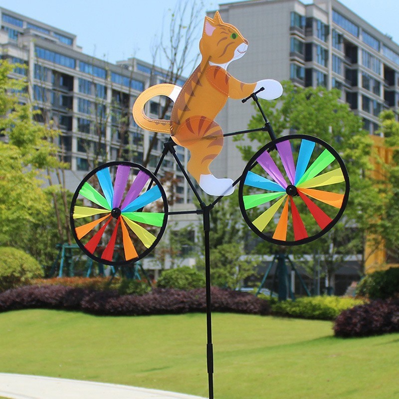 Animal Bicycle Wind Spinner for Garden Decoration – Playful Outdoor