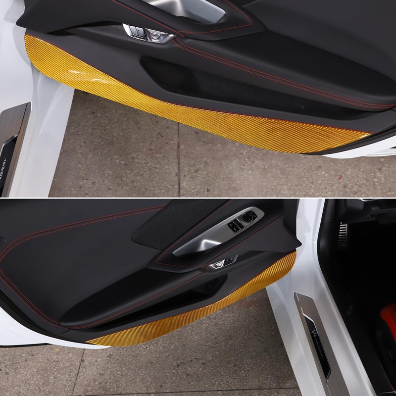 CHEAYAR Soft 3D Real Carbon Fiber Car Interior Door Panel
