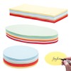Set of 360 Presentation Cards, 6 Colours, Round, Oval and