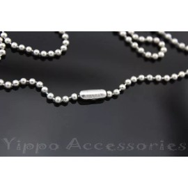 (2) 36 Inch Military Spec Stainless Steel Army Dog Tag 2.4mm Ball Chain Set of 2