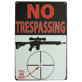 SUMIK No Trespassing You Are Here, Cartel de chapa de metal, decoración de pared con placa vintage