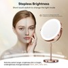 Makeup Mirror with Lights, 5000 mAh Rechargeable Double Sided Magnifying