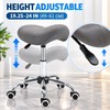 Adjustable Saddle Stool for Salon & Professional Work – Rolling