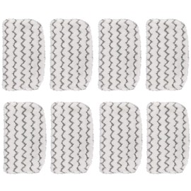 8 Pack Steam Mop Pads Replacement fits Shark Steam Mop S1000,S1000A,S1000C,S1000WM,S1001C, Dirt Grip Pads, Microfiber Washable & Reusable
