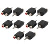 Aexit 10pcs (Distribution electrical) 3.5mm Stereo Male Jack to Dual