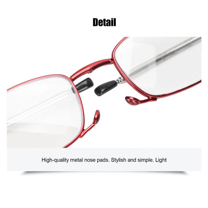 Blue Light Blocking Reading Glasses Fashionable Folding Multifocal Presbyopic Glasses(+200
