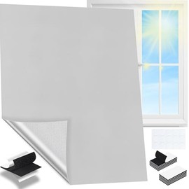 Fenster Verdunkelung - 100% Lichtblockierende Verdunklungsfolie mit Klett, Innen Sonnenschutz Fenster Abdunkeln, Ohne Bohren Hitzeschutz Verdunklungsstoff für Dachfenster,Reise,200x148cm