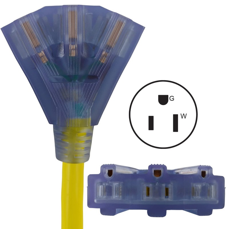 Conntek 1.5-Foot 30-Amp 125-Volt Fan-Style Generator Extension Cord (L5-30P to