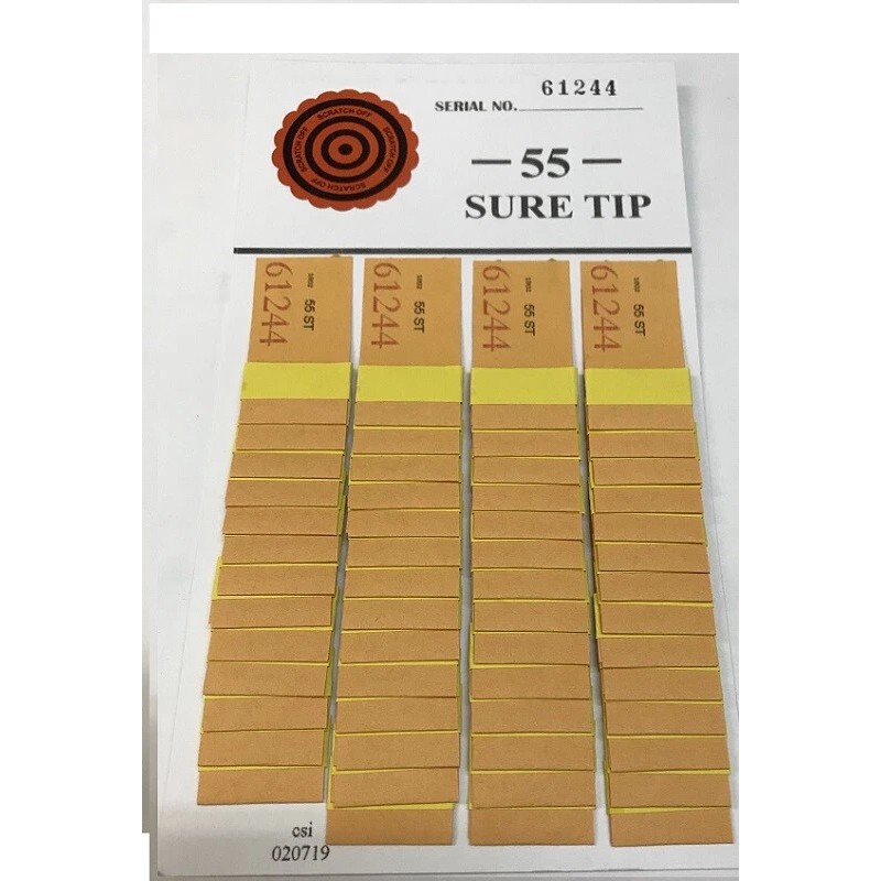 12 # 55 Sure Tip Boards (0-0/9-9) Bingo/Jar Tickets Free