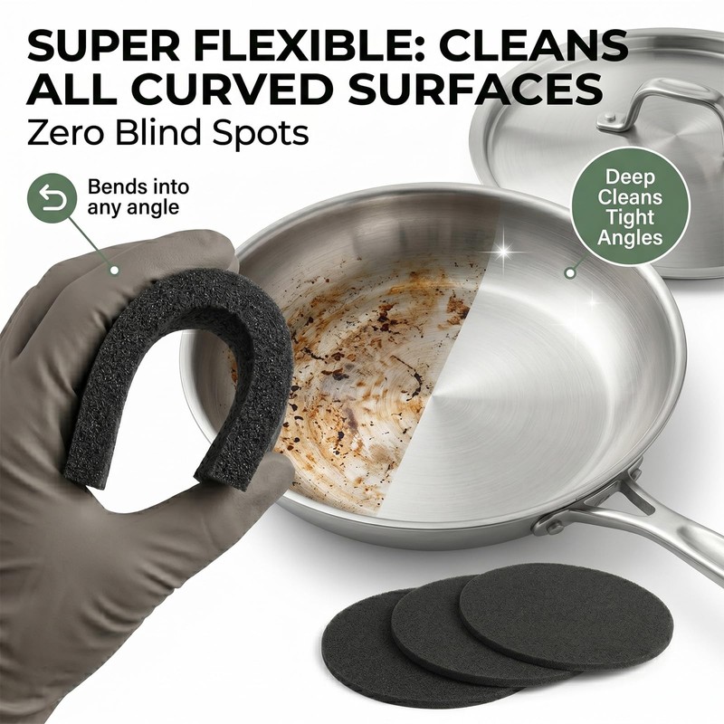 for Stainless Steel, Removes Burnt-On Stains for Stainless Steel Surfaces,