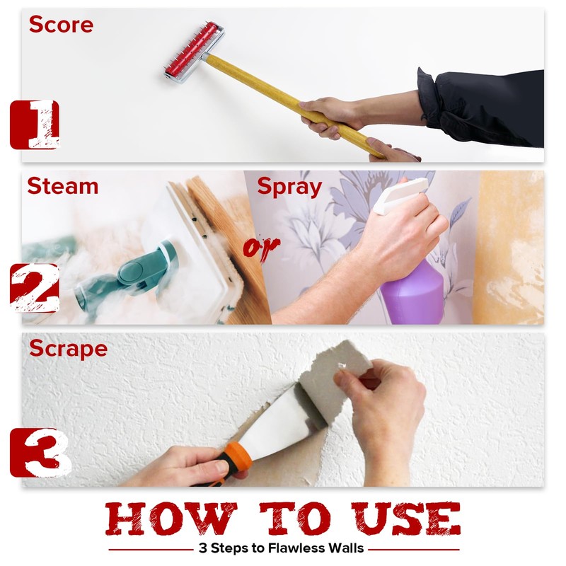 Wallpaper Removal Scoring Perforator Tools with Extra Cover, Wall Paper