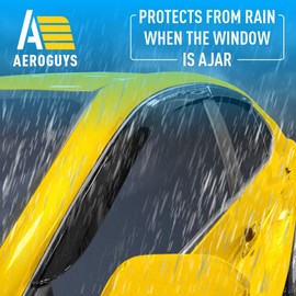 Extra Durable Window Deflectors Tape-On Window Visors Rain Guards Fit for Toyota Camry 2018-2024, Sun Visors, Wind Vent for Visors, Wind Vent for Shades, Exterior Car Accessories - 4pcs. AG0735