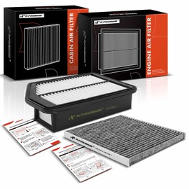 A-Premium 2-PC Engine & Cabin Air Filter with Activated Carbon Compatible with Kia Forte 2013, Sportage 2011-2016, Forte Koup 2013 & Hyundai Tucson 2010-2015, 2.0L 2.4L Replace# SA10889, C35865