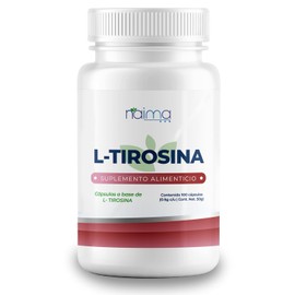 NAIMA L-Tirosina, 100 Cpsulas  Suplemento Alimenticio 100 Puro y Natural Energa, Concentracin, Bienestar General  Sin Aditivos                        
