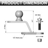 REYSUN 3 in 1 ATV/UTV Trailer Hitch Adapter with 2