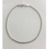 Alex and Elsa 925 Sterling Silver Anklet, 3mm Bismark Silver