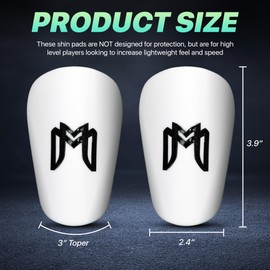 MediCaptain MiniGuards - Miniature Shin Guards for Soccer Players - Tiny Shin Pads for Men, Women, Teens - Smallest Shin Guards (White)