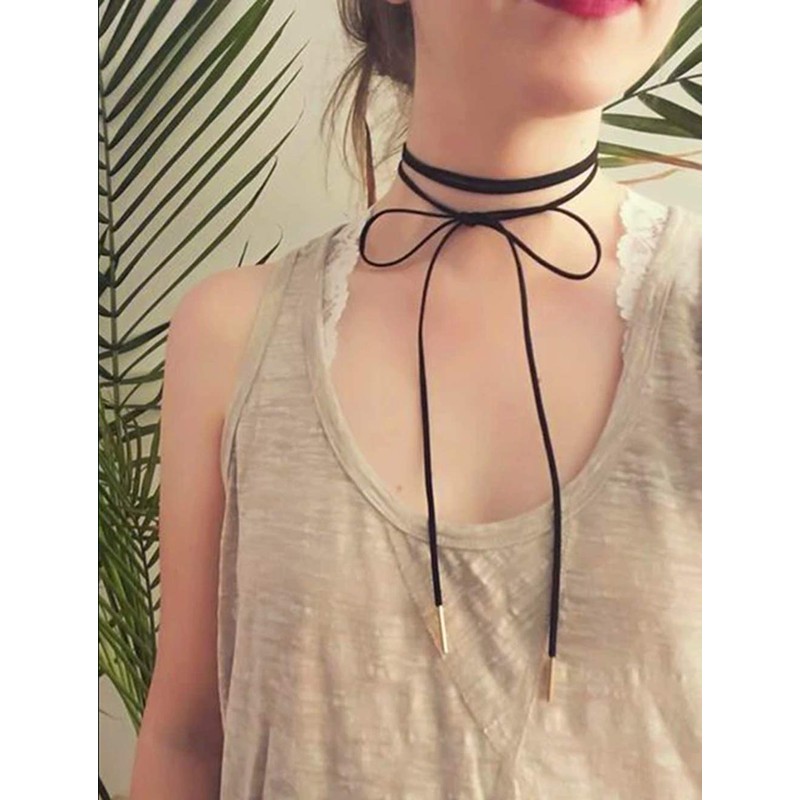 BetterJonny 43pcs Classic Stretch Colorful Choker Necklace Black Velvet Gothic