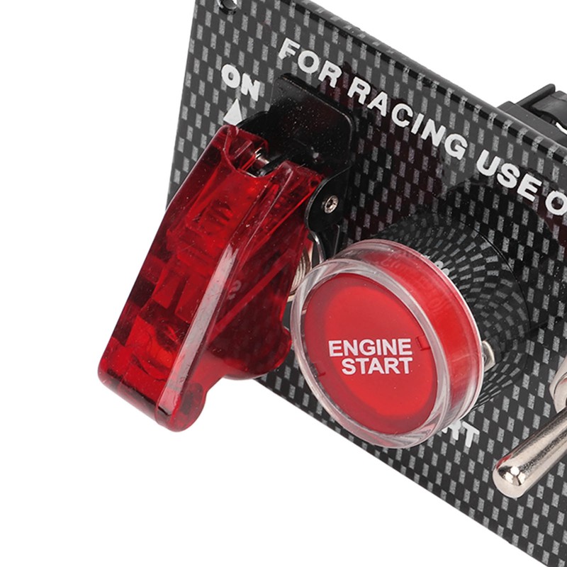 Universal Carbon Fiber Style 12V Ignition Switch Panel Aluminium Alloy