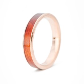 fablano Wooden Rings [100% Natural] for Rings Women and Men – Available as Ring Gold, Ring Silver, Ring Black & Rose Gold Women's Ring – Perfect Wedding Rings, Engagement Ring Women, Partner Rings,