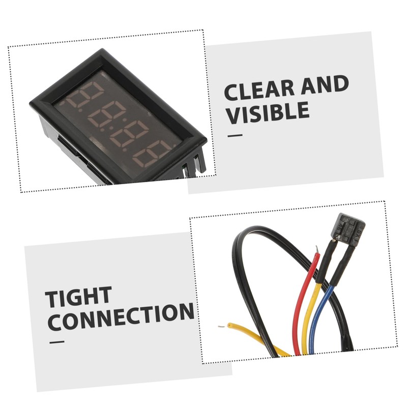 NOLITOY Car Dashboard Digital Clock with Temperature Voltage Display LED
