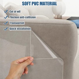 Cat Scratch Couch Furniture Protector, Self-Adhesive & Cuttable Furniture Scratch Protector Pad, Wear-Resistant Wall & Sofa Guard, Multi-Functional Cat Scratcher 196 * 9.84in