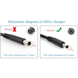 19.5V 6.67A 130-watt Charger for Dell OptiPlex 7070 7050 7060 7080 7090 5050 5060 5070 5080 D10U D10U003 D02T D11S D11S004 D14U D13U002 Desktop Computer Small 4.5mm Tip Power Supply Adapter Cord