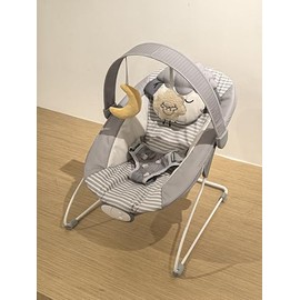 Baby Bouncer Seat, Portable Baby Bouncer, Soothing Vibrations Infant Seat with Removable Toy Bar, 0-6 Months 6-20 lbs(Gray)