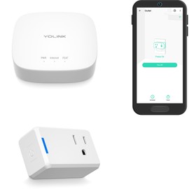 YoLink Plug Mini, Ultra-Compact Smart Outlet with Over-Temperature Protection & Precision Scheduling, 1/4 Mile LoRa Range, Alexa, Google Assistant Integration, Hub Included