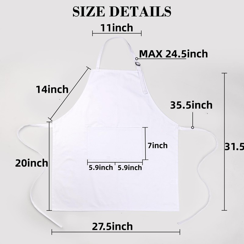 CRJHNS Chef Apron and Hat set, Chef Hat with Hook